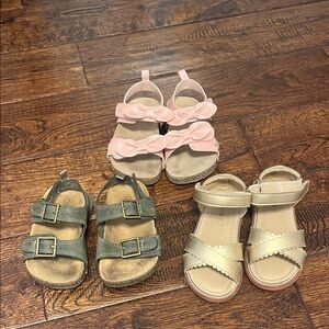 OshKosh B'gosh Kids Sandals - Pink, Green, Tan